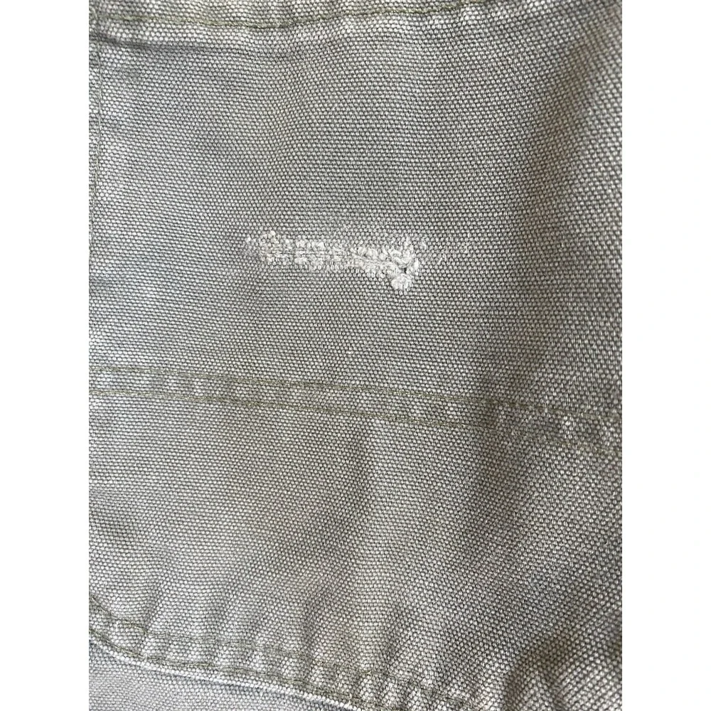 Carhartt B11 Dungaree Fit Carpenter Canvas‎ Pants Mens 44x32 Green Distressed